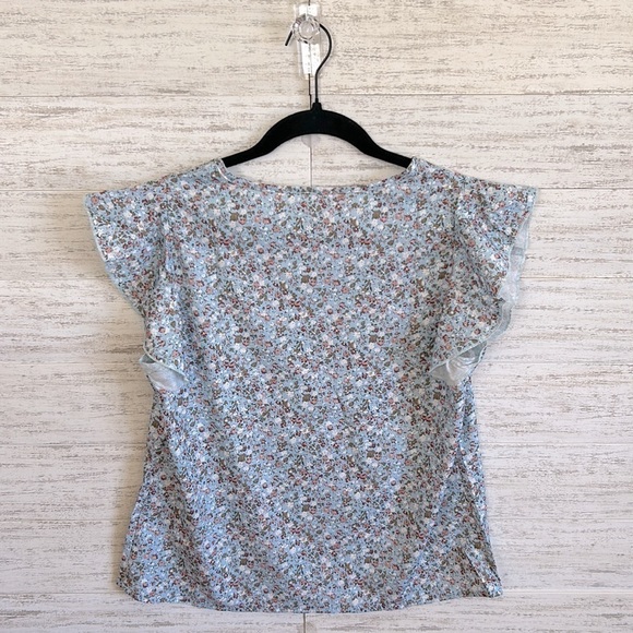 Blue Boho Floral Blouse - Picture 4 of 6